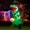 7FT Outdoor Halloween Decorations Halloween Dinosaur Inflatable, Halloween Inflatables Blow up Dinosaur, Green Pirate Dino Halloween Decorations Dinosaur Halloween Inflatable for Holiday/Party